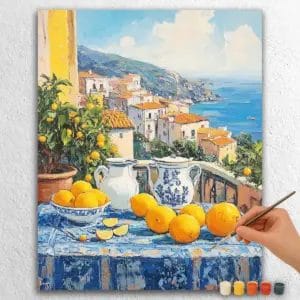 Vue sur la ville et fleurs dans un vase