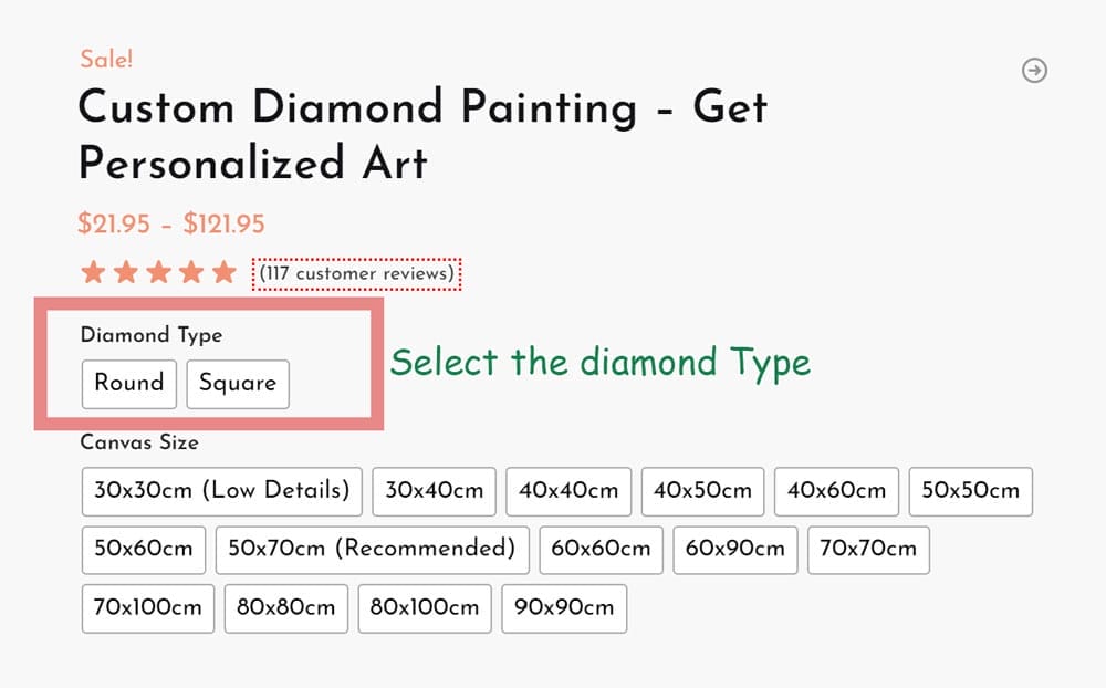 Diamond Type Selection