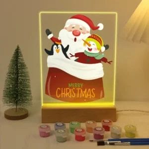 Santa and Snowman - LED Paint by Numbers