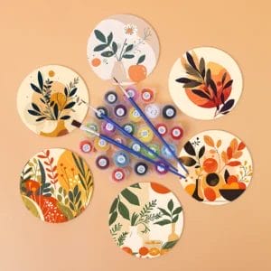 The Plants - Beverage Coasters - DIY Paint by Numbers