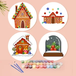 Christmas House Placemats - Paint by Numbers