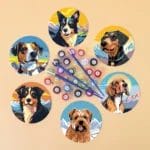 Cute Dogs Custom Drink Coasters - DIY Paint by Numbers