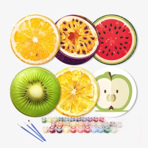 Exotic Fruits Placemats (6 Pieces) - Paint by number