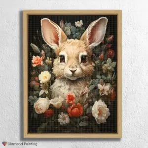 Diamond Painting Kits: 5D Diamond Art & Custom Kits | PaintingsCart 33 Baby-Häschen & Blumen