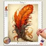 Burnt_Orange_3524_base-diamond-painting-paintingscart Feather