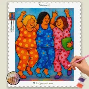 Diamond Painting Kits: 5D Diamond Art & Custom Kits | PaintingsCart 14 Cute_Curvy_Ladies_ Night Party