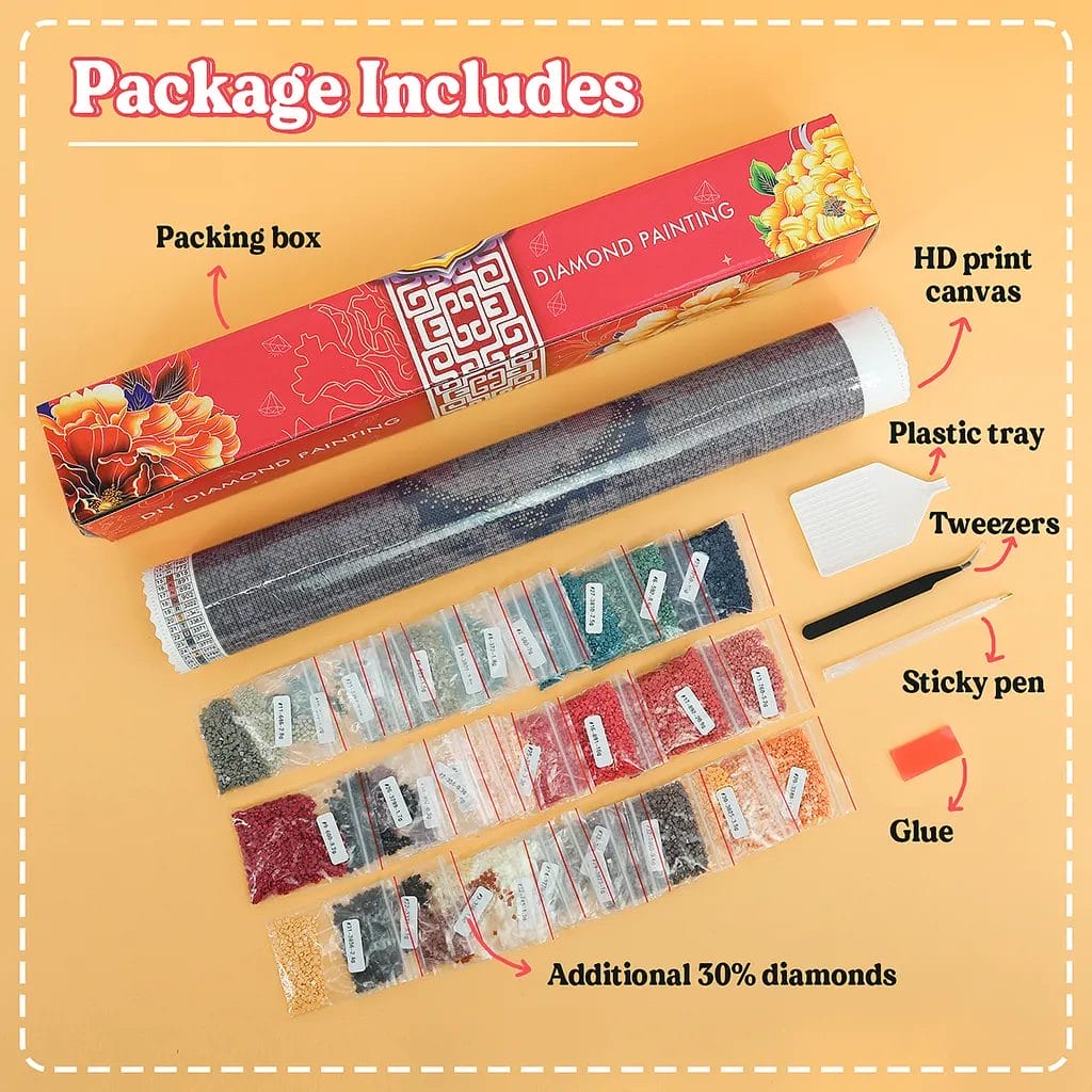 Custom Diamond Painting Kit From Your Photo | PaintingsCart 2 Diamond Painting Includes 1 DIY paintings - Paint by numbers - Diamond Painting