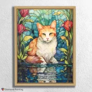 Cute Cat Stained Glass