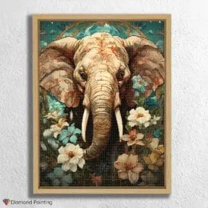 Elephant and Flowers