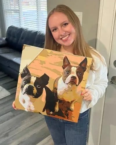 Happy customer's painting