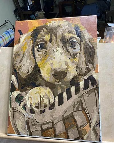 Happy customer's painting