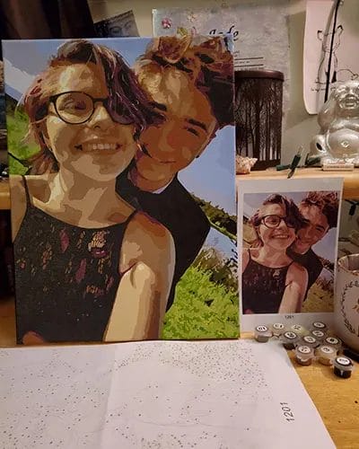 Happy customer's painting